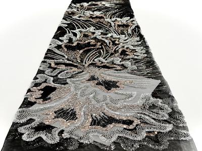 Кружевная Ткань С Блестками Hfx,2025 Высокого Качества,Нежное Кружево,Нигерийский Материал Для Невесты,Для Свадебных Платьев,4682
